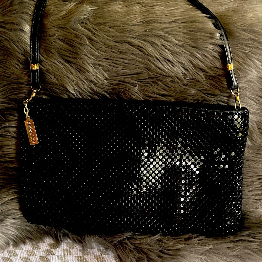 Vintage 1980’s Whiting & Davis Metal Mesh Purse 10 1/2" L x 6" H x 1 1/4" D